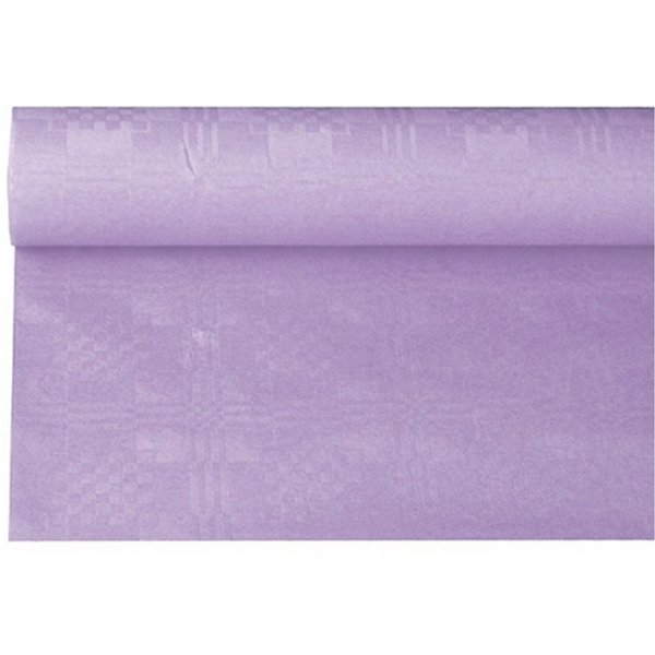 PAPSTAR Tischdecke Papiertischtuch mit Damastprägung 6 m x 1,2 m lila