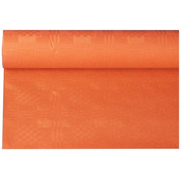 PAPSTAR Tischdecke Papiertischtuch mit Damastprägung 6 m x 1,2 m nektarine