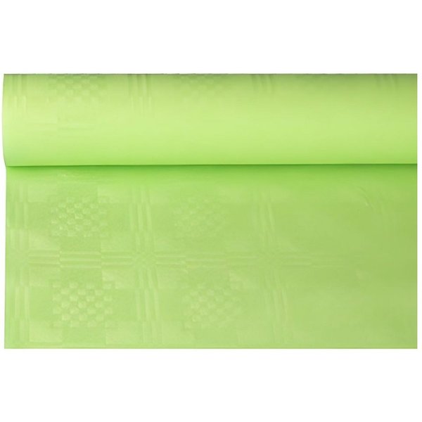 PAPSTAR Tischdecke Papiertischtuch mit Damastprägung 8 m x 1,2 m limonengrün
