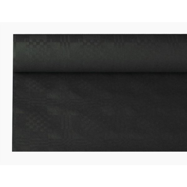 PAPSTAR Tischdecke Papiertischtuch mit Damastprägung 8 m x 1,2 m schwarz