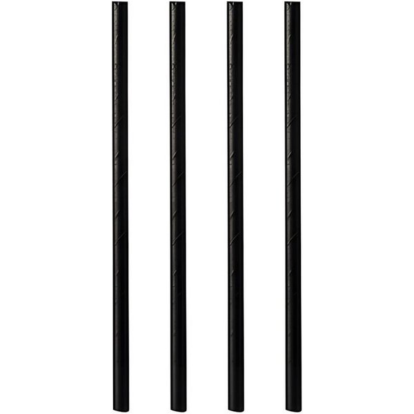 PAPSTAR Trinkhalme Shake-Halme, Papier Ø 8 mm, 21 cm schwarz 100 Stk