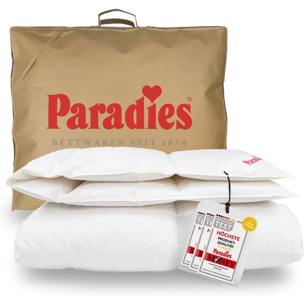 Paradies Daunenbettdecke Elma 90, Daunendecke 135x200 cm und 155x220 cm, Füllung: 90% Daunen, 10% Federn, Bezug: 100% Baumwolle, natürliche Leichtigkeit