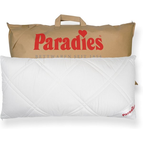 Paradies Kopfkissen Softy Top Plus, Kissen mit versteppter Hülle und Reißverschluss, Füllung: 100% Polyester, Bezug: Baumwolle, Kopfkissen 40 x 80 cm