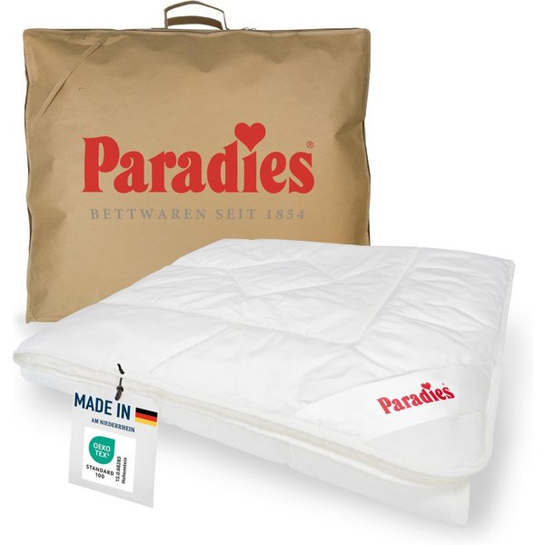 Paradies Kunstfaserbettdecke Prima, Bettdecke 135x200 cm, 155x220 cm und 200x200 cm, Füllung: 100% Polyester, Bezug: 100% Baumwolle, leichte Sommerdecke 135 x 2