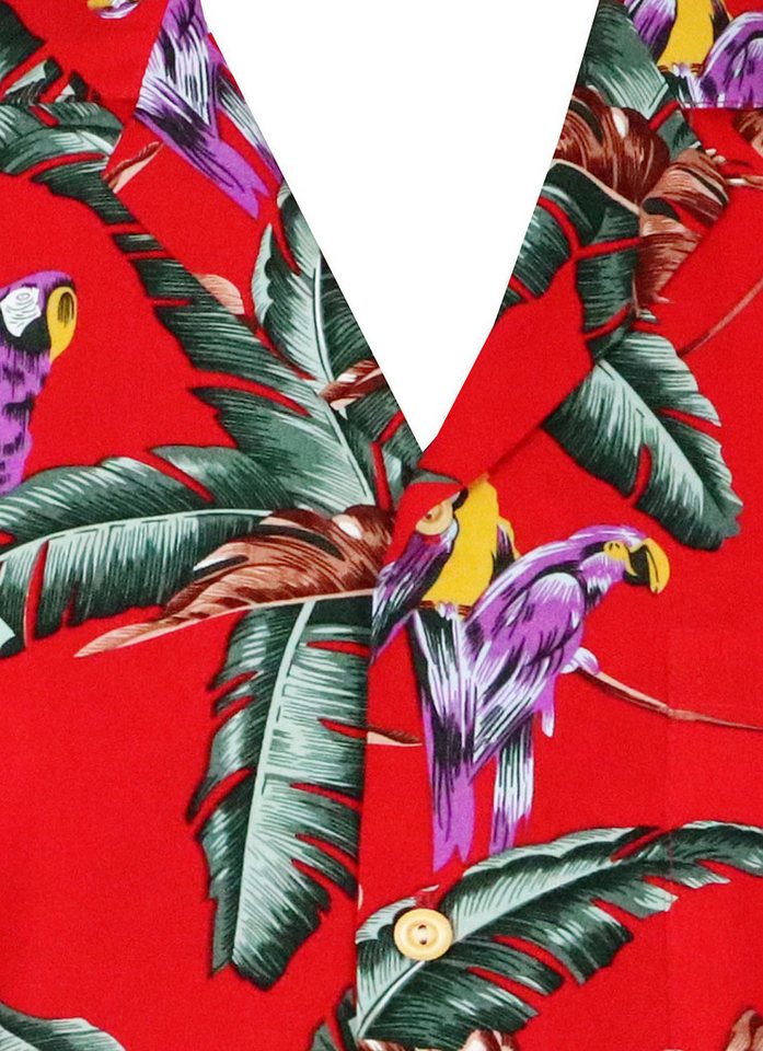 Paradise Found Hawaiihemd Tom Selleck "Jungle Bird" Original Hawaii-Hemd Kurzarm Front-Tasche – Bild 4 von 5
