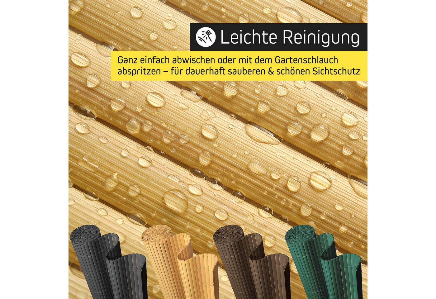 paramondo Sichtschutzzaunmatten PVC Sichtschutzmatte StrongLine, 60 x 300 cm, grün, (1-St), langlebig, witterungsbeständig, pflegeleicht – Bild 5 von 5