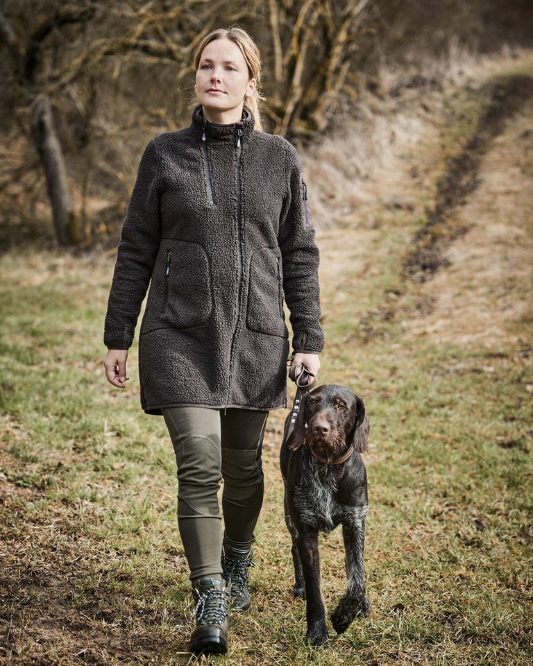 Parforce Active Fleecejacke Damen Longjacke Pilefleece – Bild 4 von 4