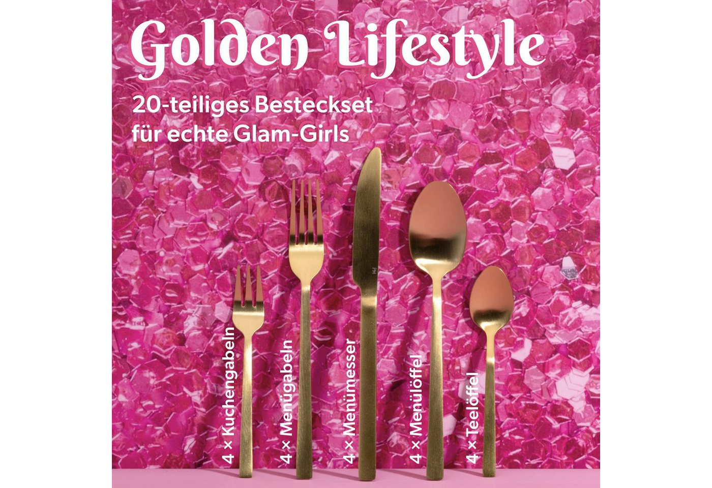 Paris Hilton Besteck-Set Essbesteck, Tafelgeschirr, Speisewerkzeug – Bild 2 von 5