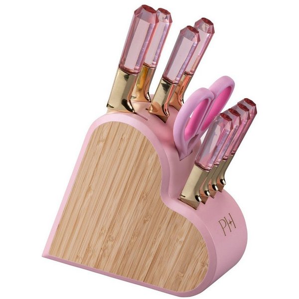 Paris Hilton Messerblock Set, Küchenmesser, Kochmesser, Schälmesser, Universalmesser