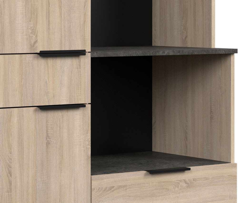 Parisot Buffet Fumay 11, Geschirrschrank, besonders viel Stauraum (1-St., B/H/T ca. 100x186x45cm) ideal für kleine Küchen, ohne Elektrogeräte – Bild 5 von 5