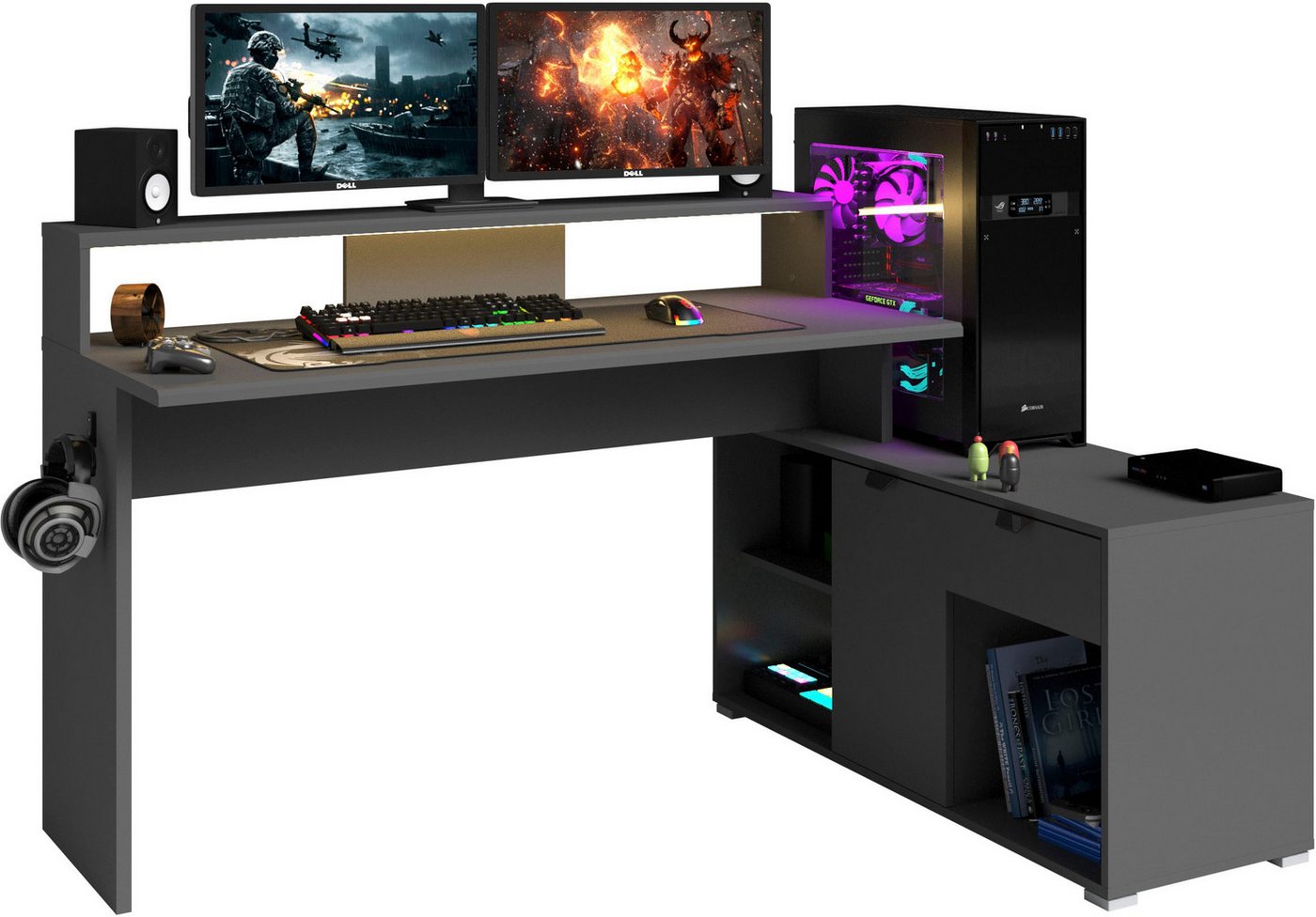 Parisot Gamingtisch Work 11 (Set, 2-St., Ecklösung möglich) – Bild 2 von 5