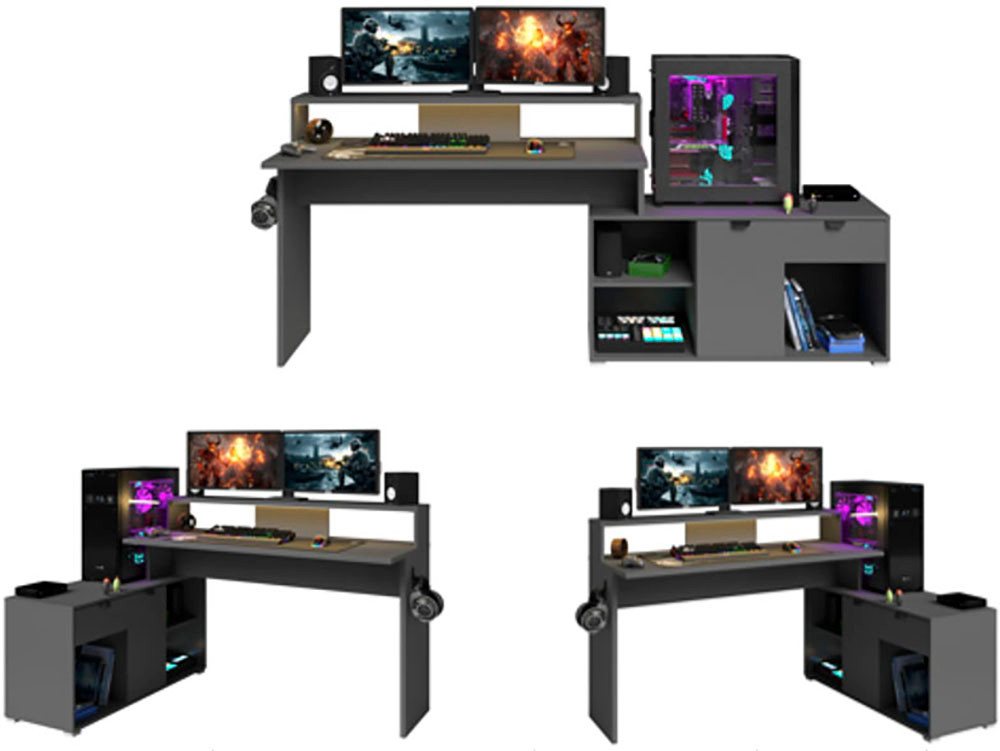 Parisot Gamingtisch Work 11 (Set, 2-St., Ecklösung möglich) – Bild 4 von 5