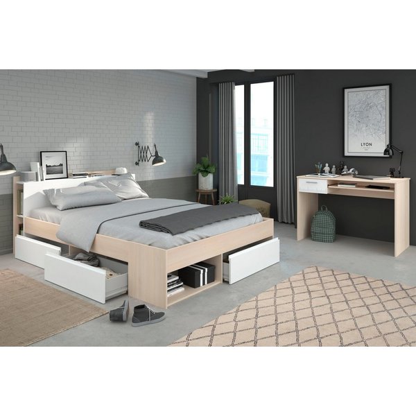 Parisot Jugendzimmer-Set Most, (Set, 2-tlg., Bett mit Schubkästen und Schreibtisch)
