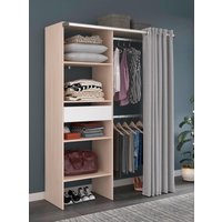 Parisot Kleiderschrank mit Vorhang "Bari 2" Akazie