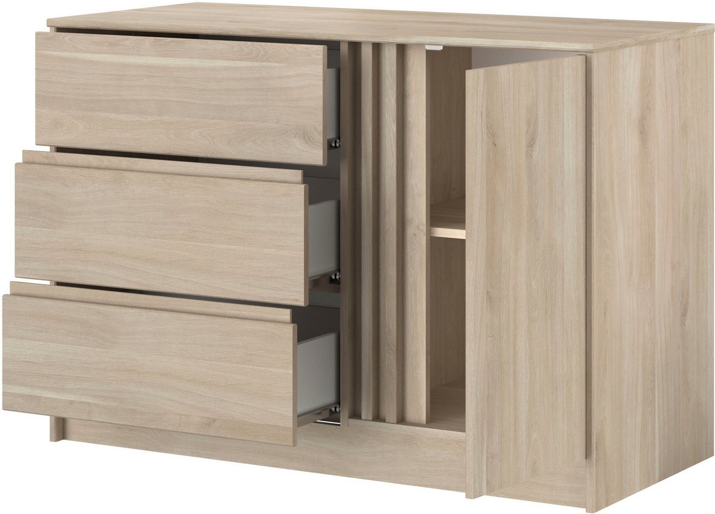 Parisot Schlafzimmer-Set, (4-tlg), viel Stauraum, schöne Optik, Einsätze an Schrank und Kommode drehbar – Bild 3 von 5