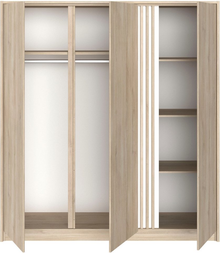 Parisot Schlafzimmer-Set, (4-tlg), viel Stauraum, schöne Optik, Einsätze an Schrank und Kommode drehbar – Bild 5 von 5