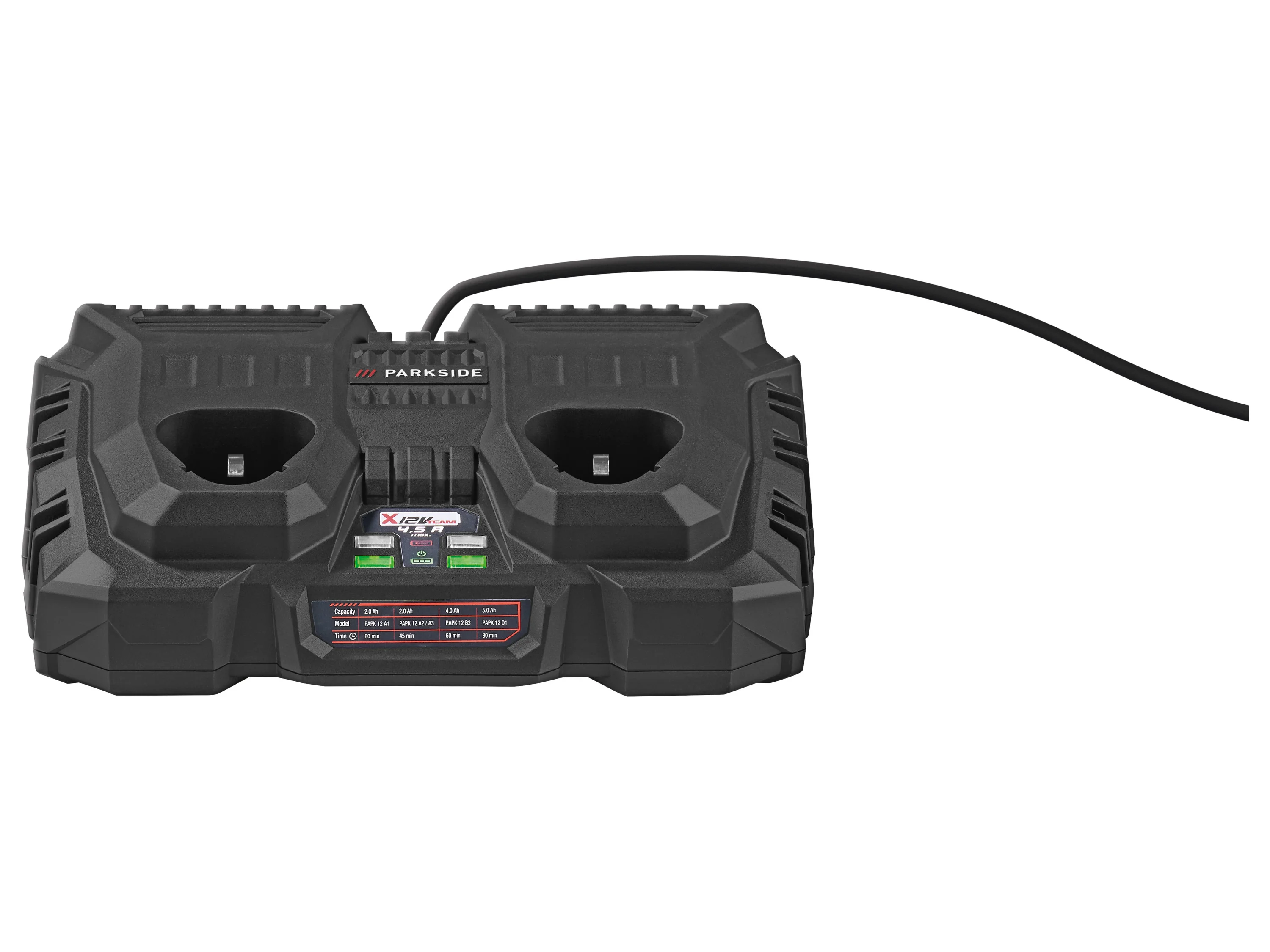 PARKSIDE® 12 V / 2 x 4,5 A / Doppel-Ladegerät »PDSLK 12 B2«, ohne Akkus – Bild 4 von 4