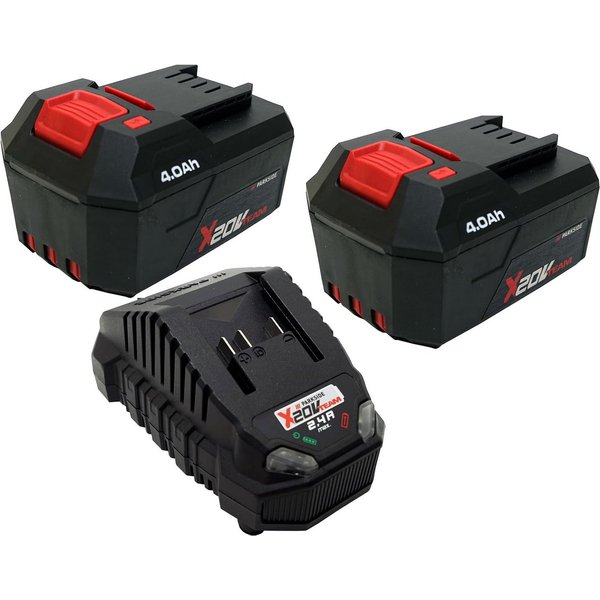 Parkside 2X 4Ah Akku 1x 2,4A Ladegerät 20V - 4 Ah Akku-Set