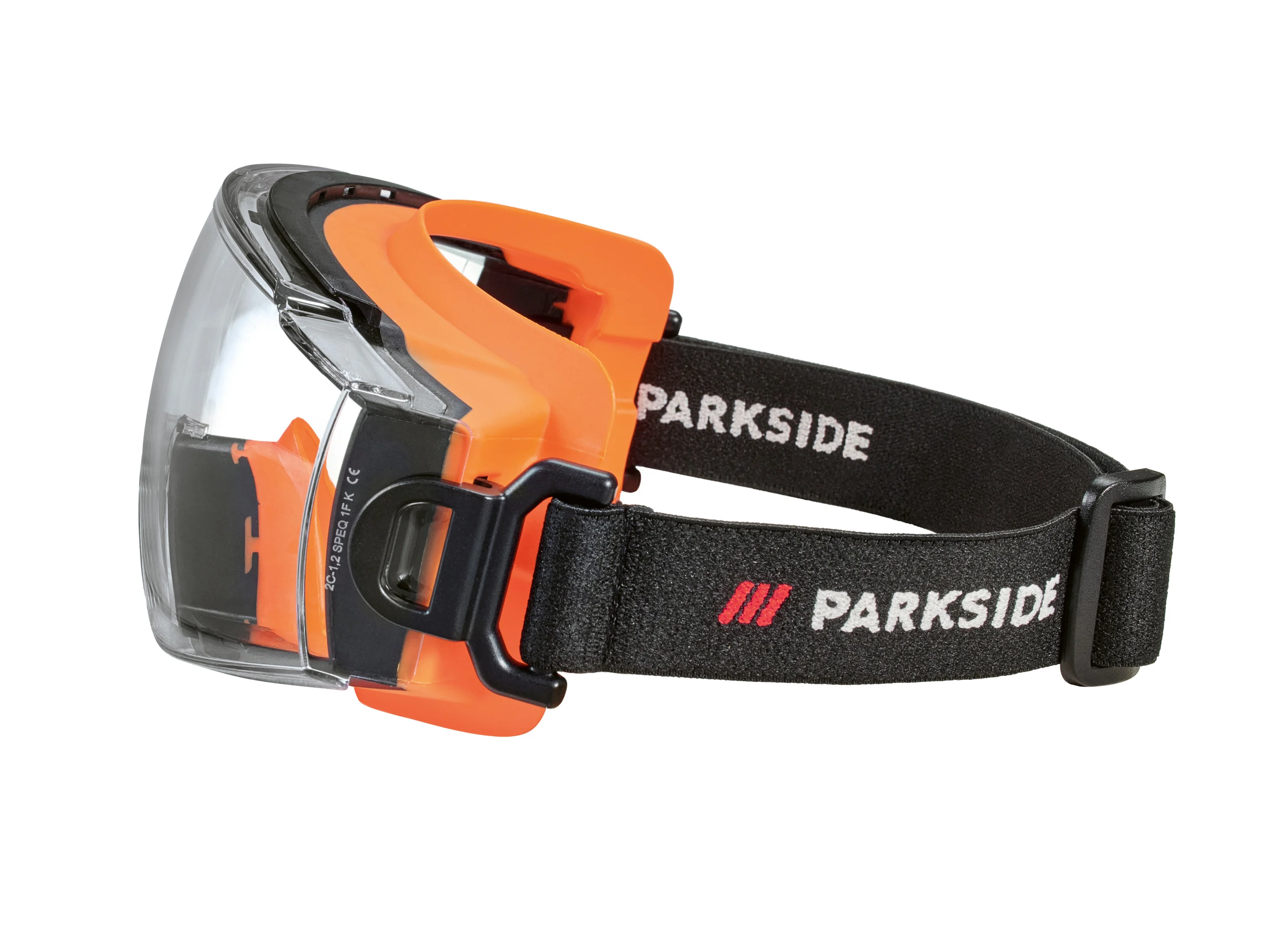 PARKSIDE® Arbeitsschutzbrille mit Gummiband (Orange) – Bild 3 von 3