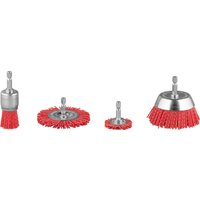 PARKSIDE® Drahtbürsten-Set / Polier-Set / Nylonbürsten-Set / Bohrmaschinenpumpe (Nylonbürsten PNB 4 A1)