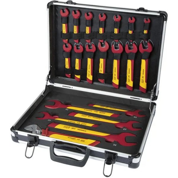 Parkside Gabelschlüssel Einmaul-Gabelschlüsselset Schraubenschlüssel 20-teilig inkl. Koffer (Set, 20-tlg)