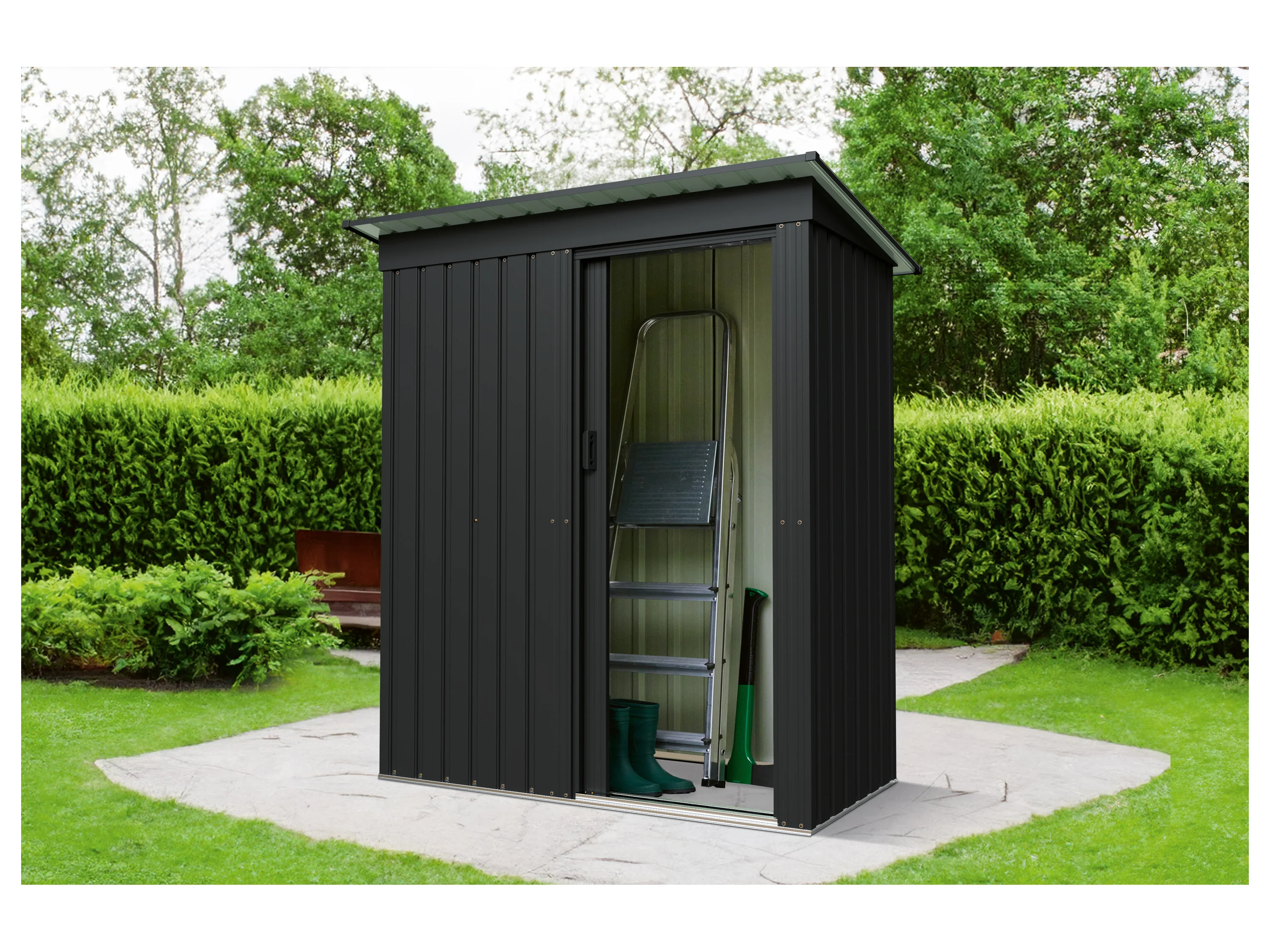 PARKSIDE® Gartengerätehaus S (Anthrazit) – Bild 2 von 4