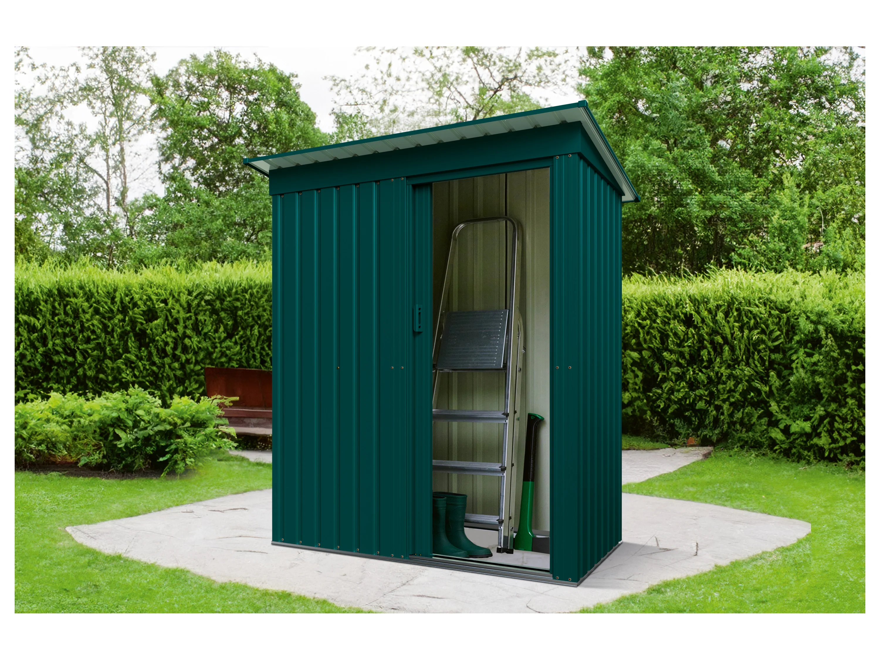 PARKSIDE® Gartengerätehaus S (Grün) – Bild 2 von 4