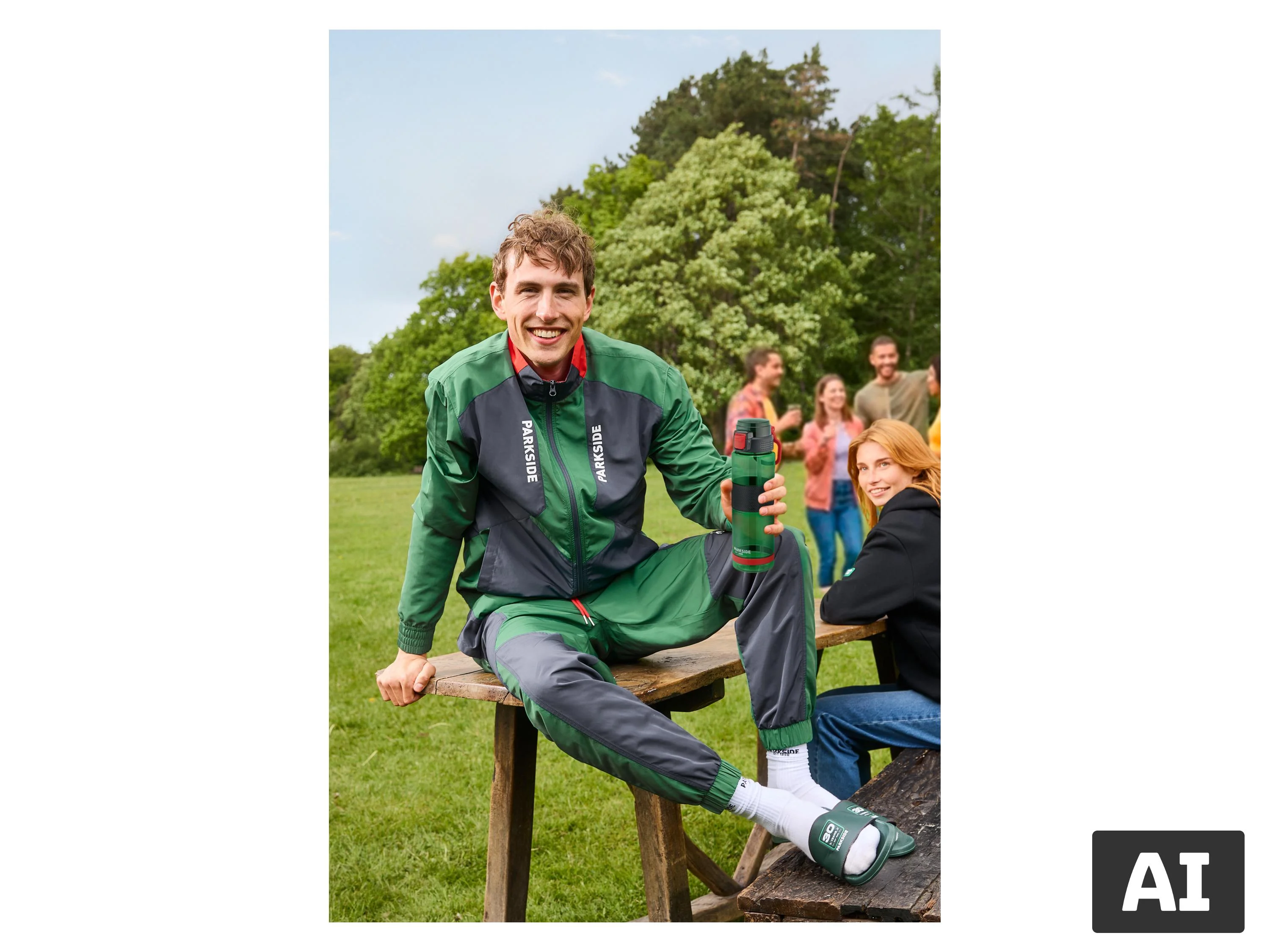 PARKSIDE® Herren Badepantoletten (Grün, 41) – Bild 4 von 4
