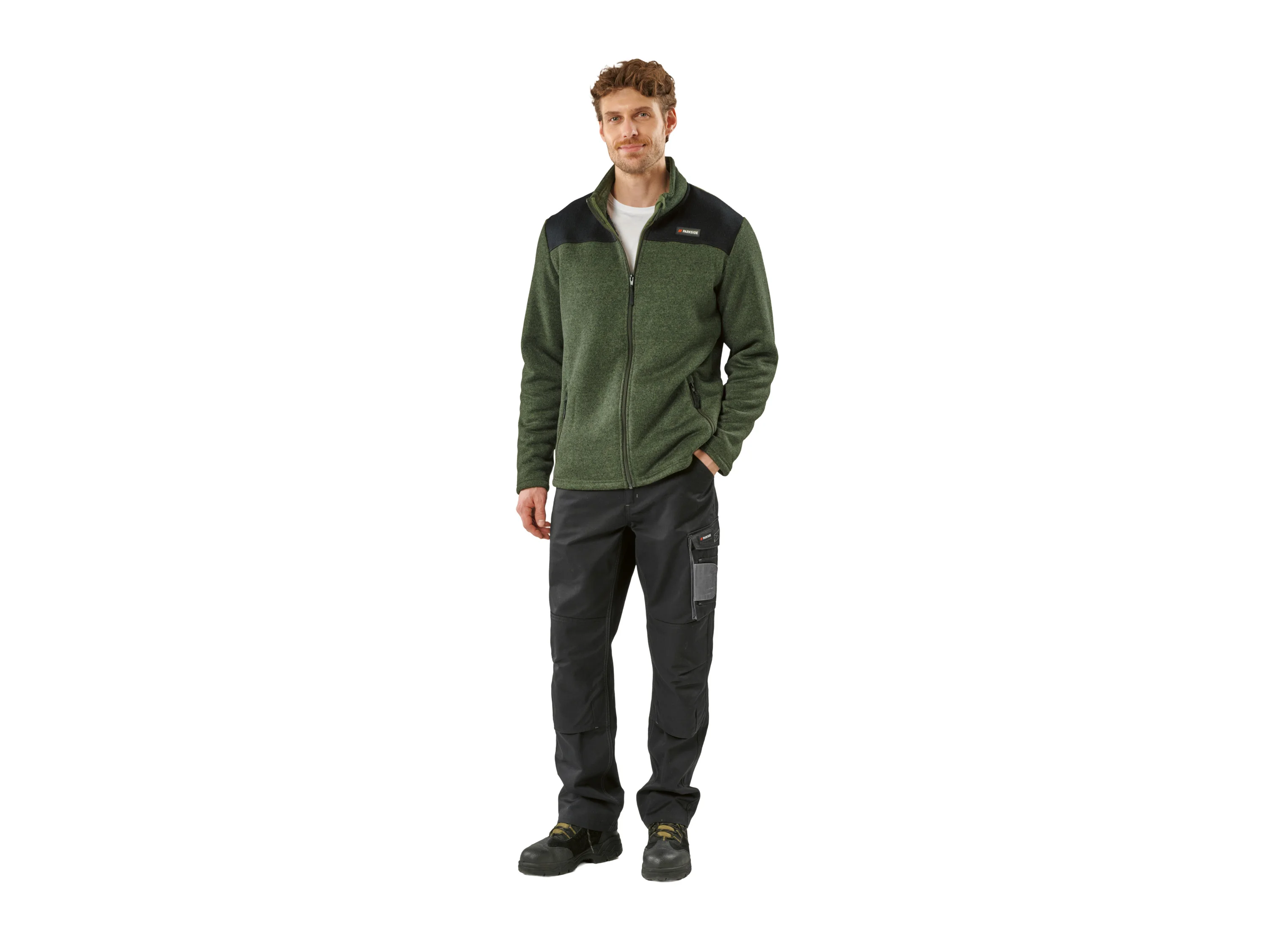 PARKSIDE® Herren Fleecejacke (Khaki, S (44/46)) – Bild 2 von 3