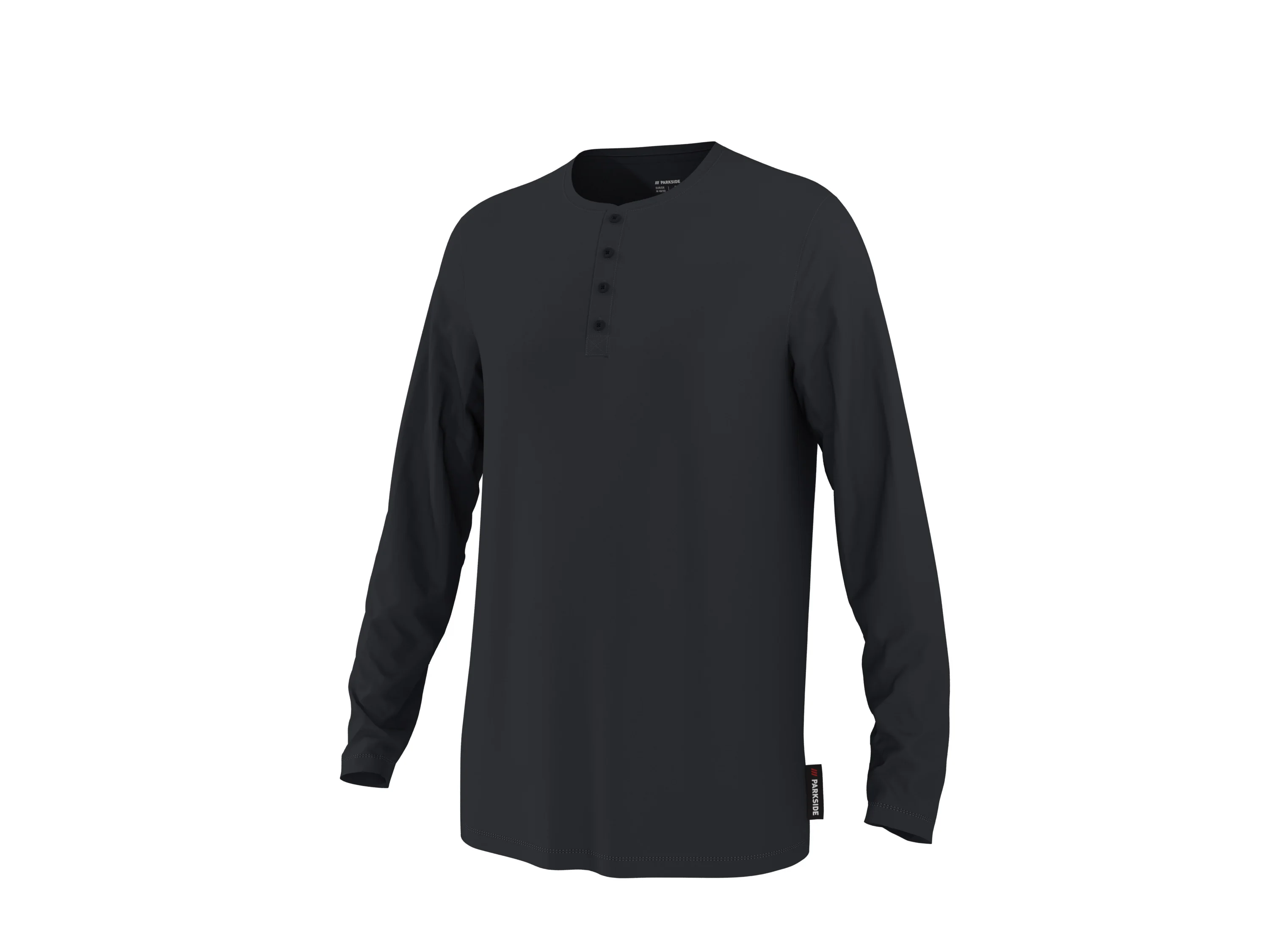 Herren Langarmshirt (Schwarz, M (48/50)) – Bild 4 von 4