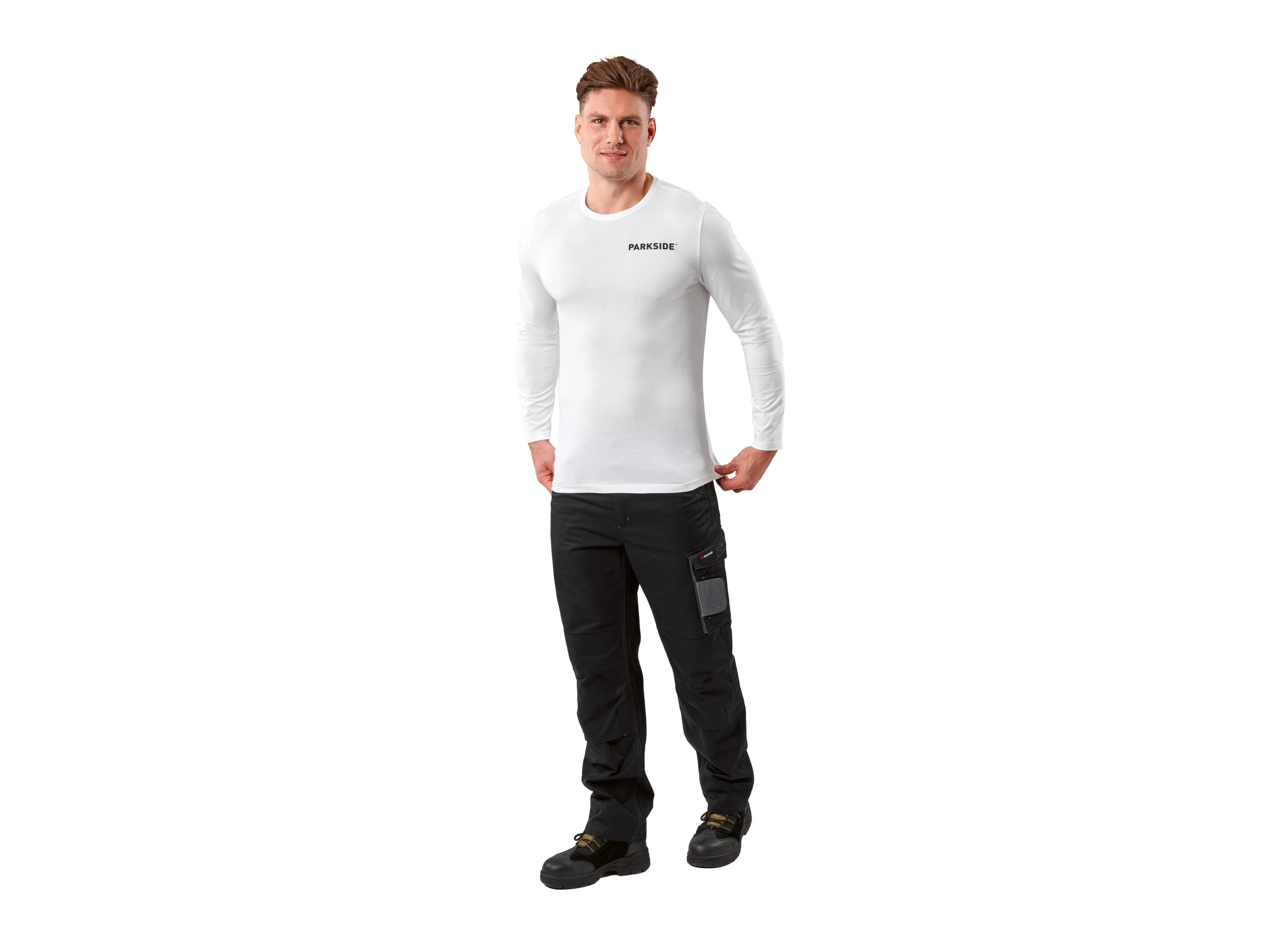 PARKSIDE® Herren Langarmshirt (Weiß, S (44/46)) – Bild 2 von 4