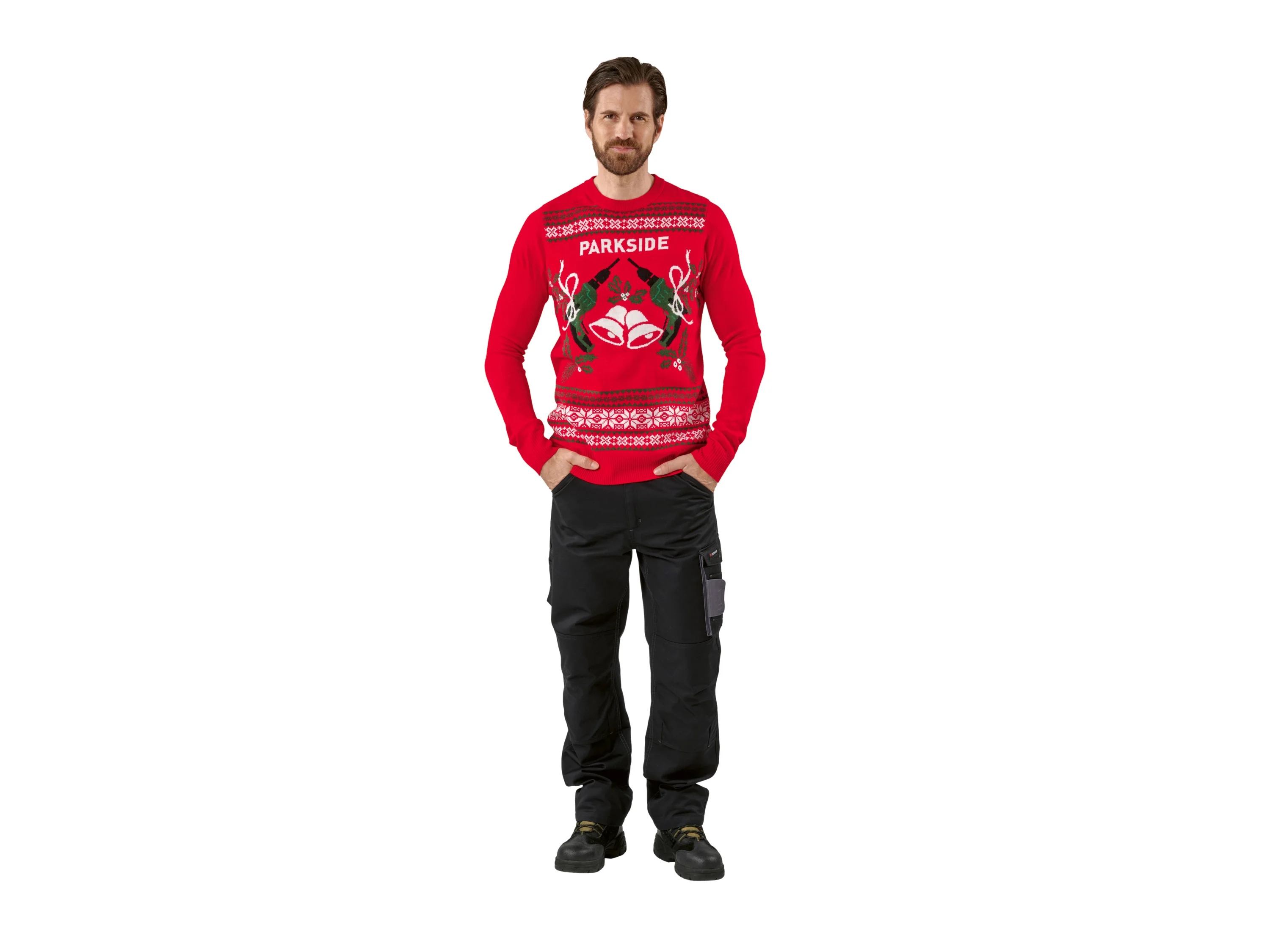 PARKSIDE® Herren Pullover Weihnachten (Rot, L (52/54)) – Bild 2 von 3