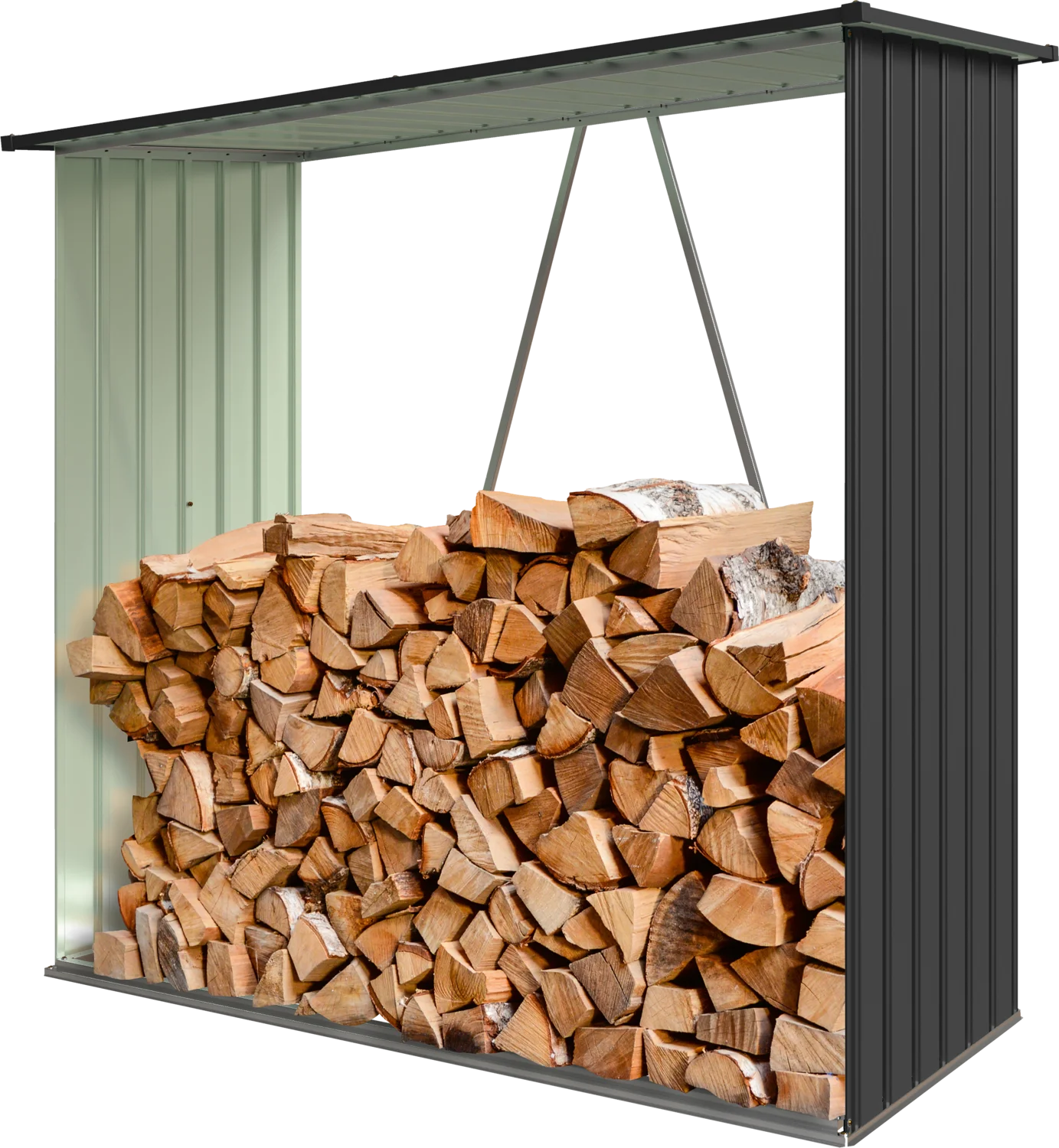 PARKSIDE® Kaminholzregal, 164 x 84 x 157 cm (Anthrazit) – Bild 3 von 4