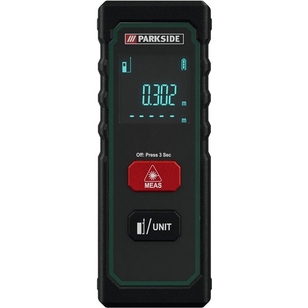 Parkside Lasermessgerät Laser-Entfernungsmesser 20 m PLEM 20 A4 Lasertechnologie LC Display