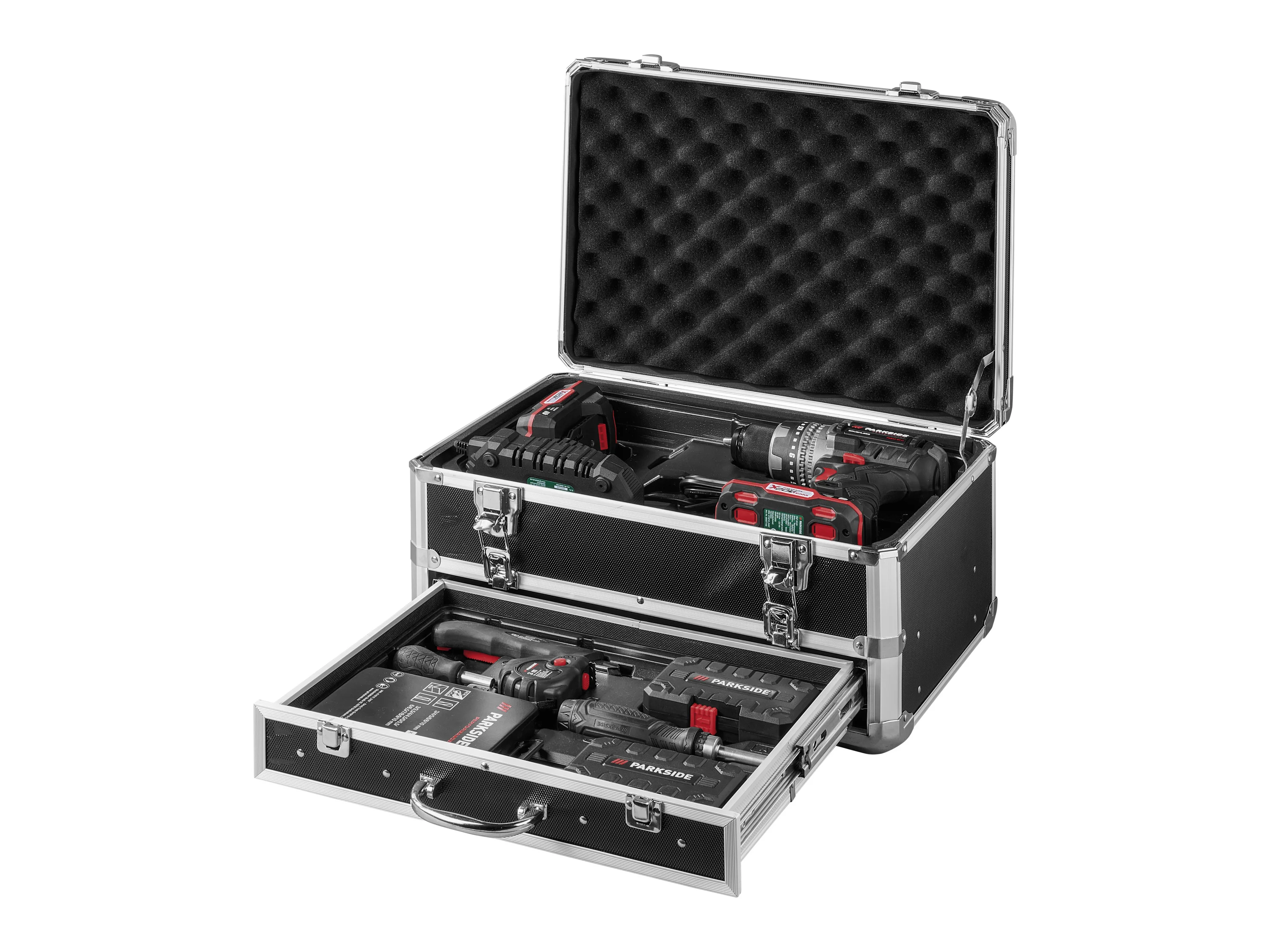 PARKSIDE PERFORMANCE® 20 V Akku-Bohrschrauber Starterset »PBSAP 20-Li A1«, mit Akku und Ladegerät, im hochwertigen Alu-Rahmenkoffer – Bild 3 von 4