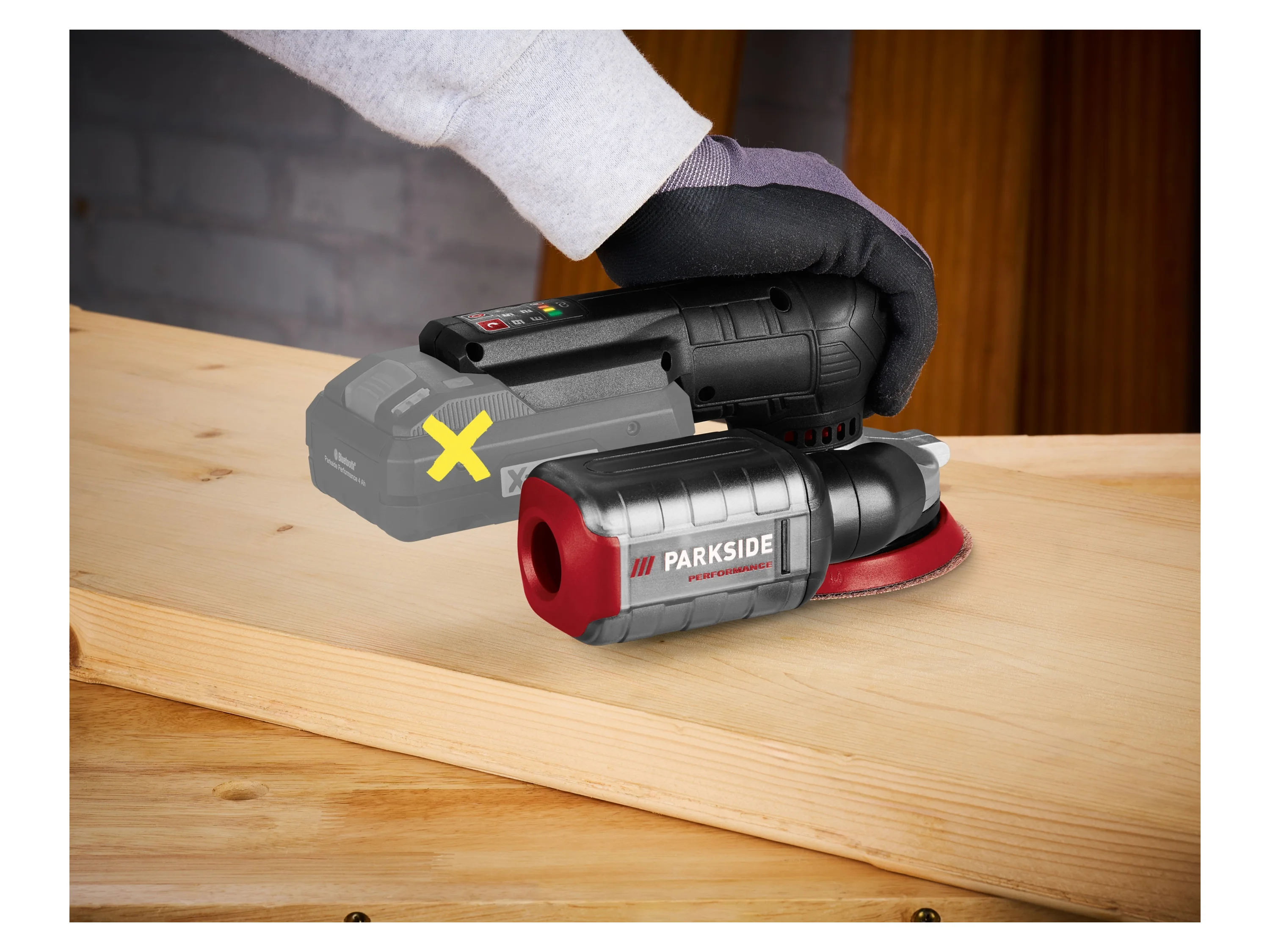 PARKSIDE PERFORMANCE® 20V Akku-Schwingschleifer PASSP 20-Li A1 (20V Akku-Exzenterschleifer) – Bild 3 von 4