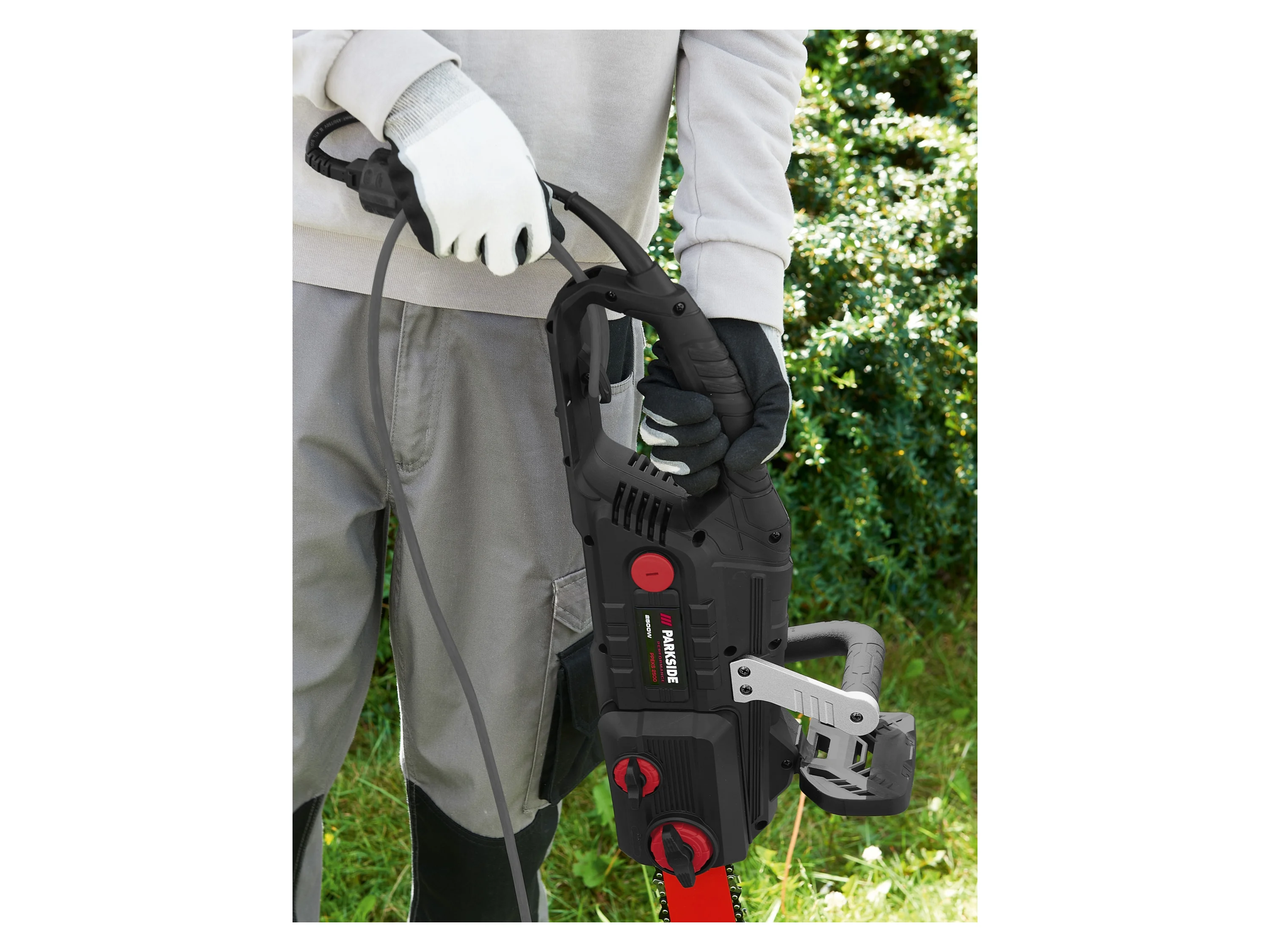PARKSIDE PERFORMANCE® Elektro-Kettensäge »PPEKS 2500 A1«, 2-Hand-Schutzschalter – Bild 3 von 4
