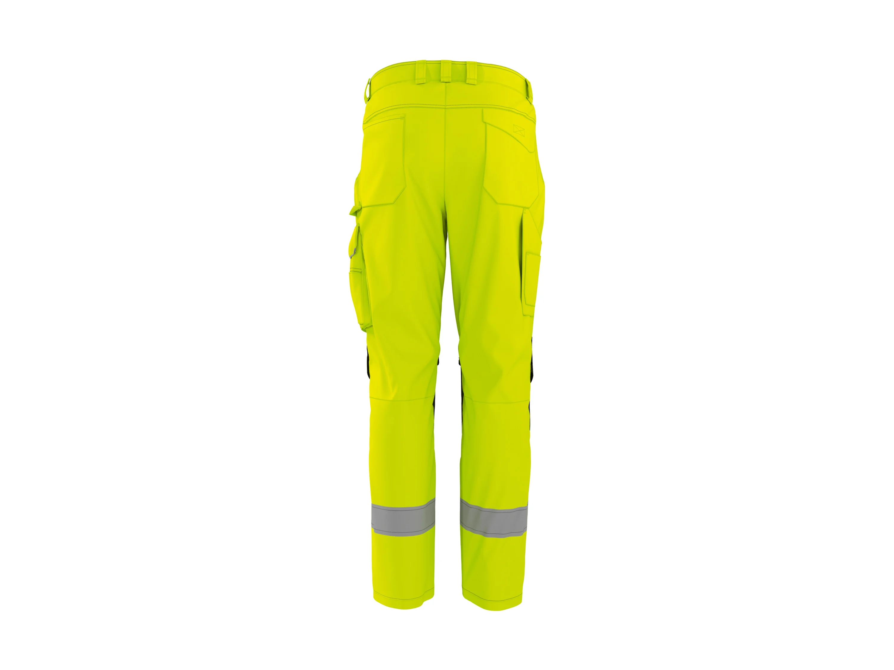PARKSIDE PERFORMANCE® Herren Arbeitsbundhose Softshell, reflektierend (Gelb, 52) – Bild 2 von 3