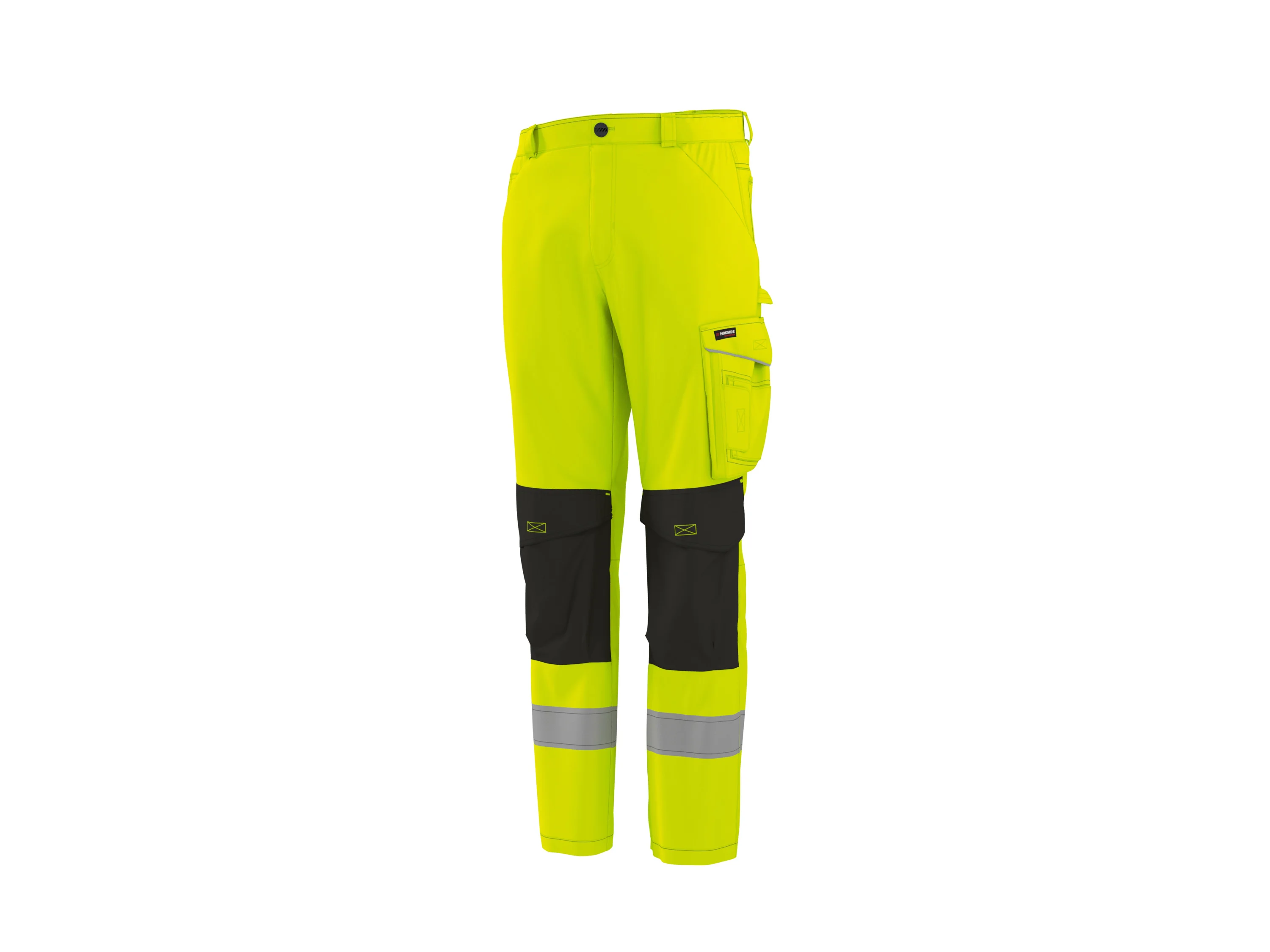 PARKSIDE PERFORMANCE® Herren Arbeitsbundhose Softshell, reflektierend (Gelb, 50) – Bild 3 von 3
