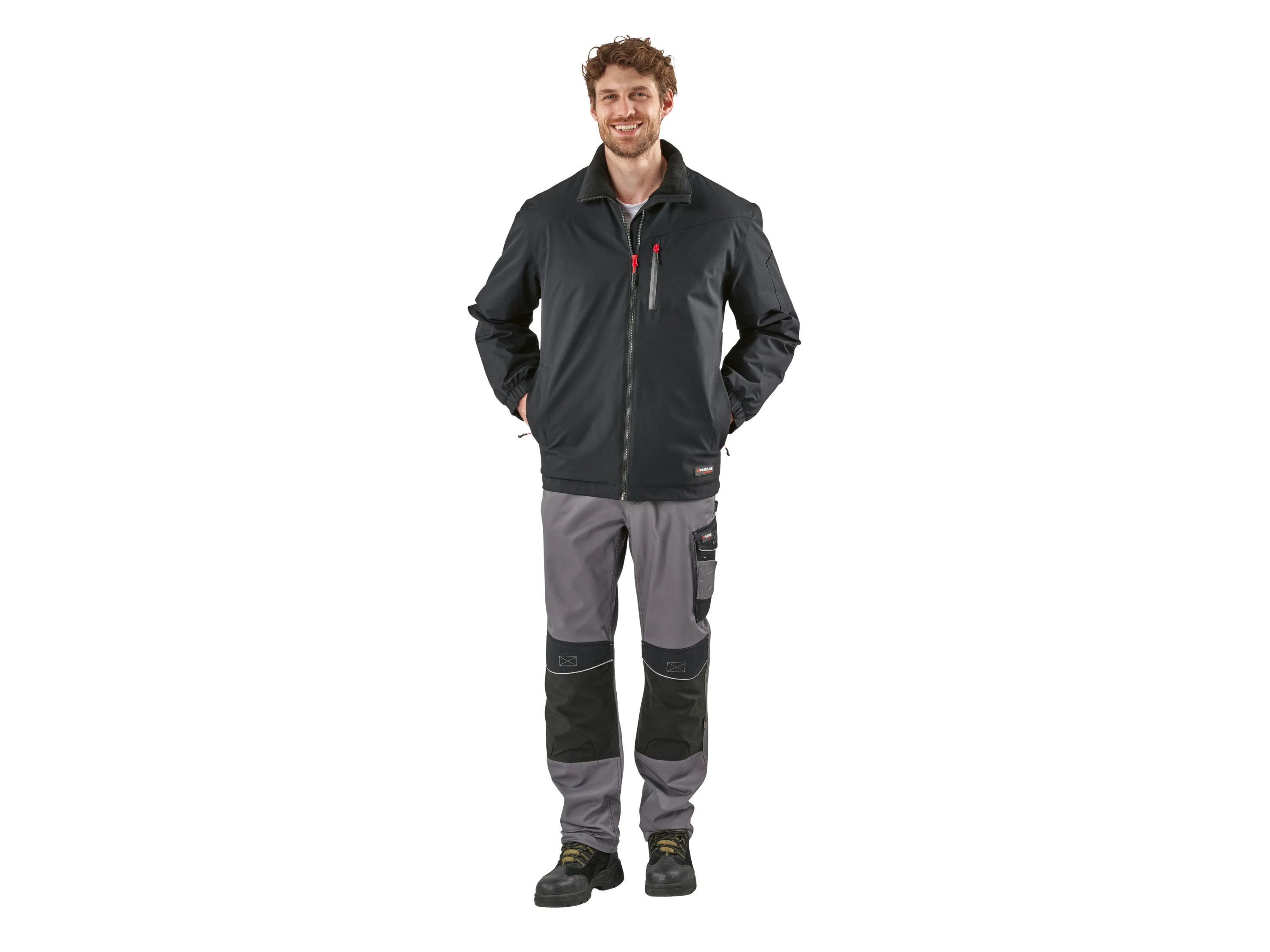 PARKSIDE PERFORMANCE® Herren Arbeitsjacke gefüttert (Schwarz, XL (56/58)) – Bild 2 von 4