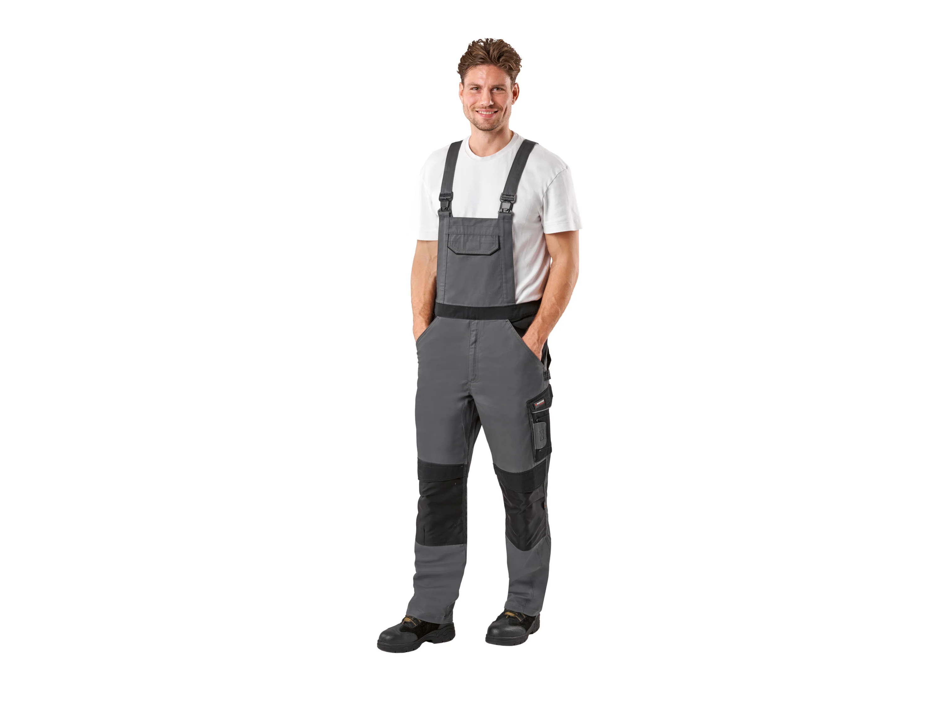 PARKSIDE PERFORMANCE® Herren Arbeitslatzhose (grau/schwarz, M (48/50)) – Bild 2 von 3
