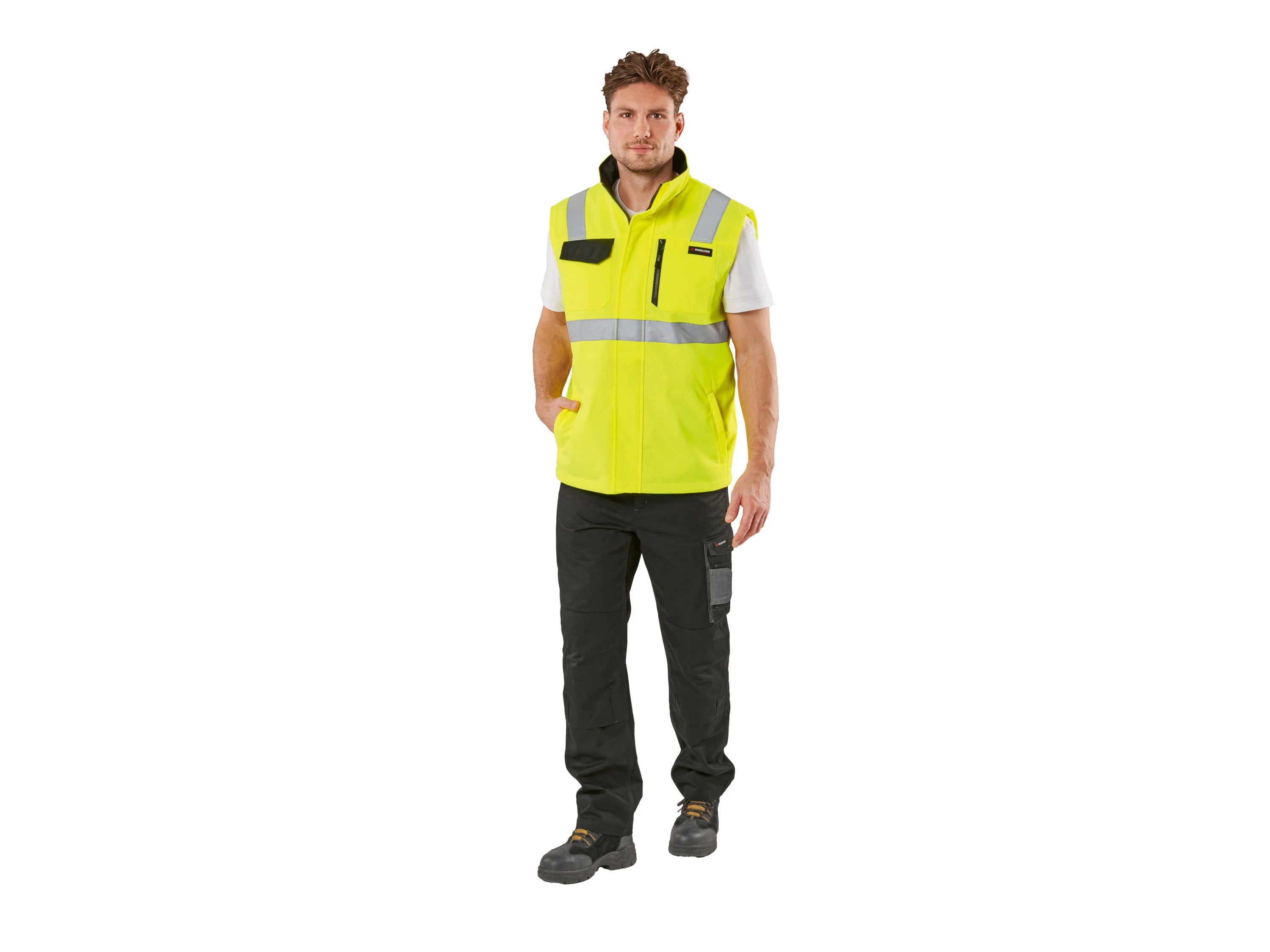 PARKSIDE PERFORMANCE® Herren Softshellweste (Gelb, XXL (60/62)) – Bild 2 von 3