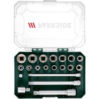 PARKSIDE® Ratschenset 2tlg., Steckschlüsseleinsätze 20tlg. (Steckschlüsseleinsätze 20.tlg.)