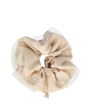 PARSA Beauty Scrunchie mit Stickerei, Beige Haargummi · 1 Stk