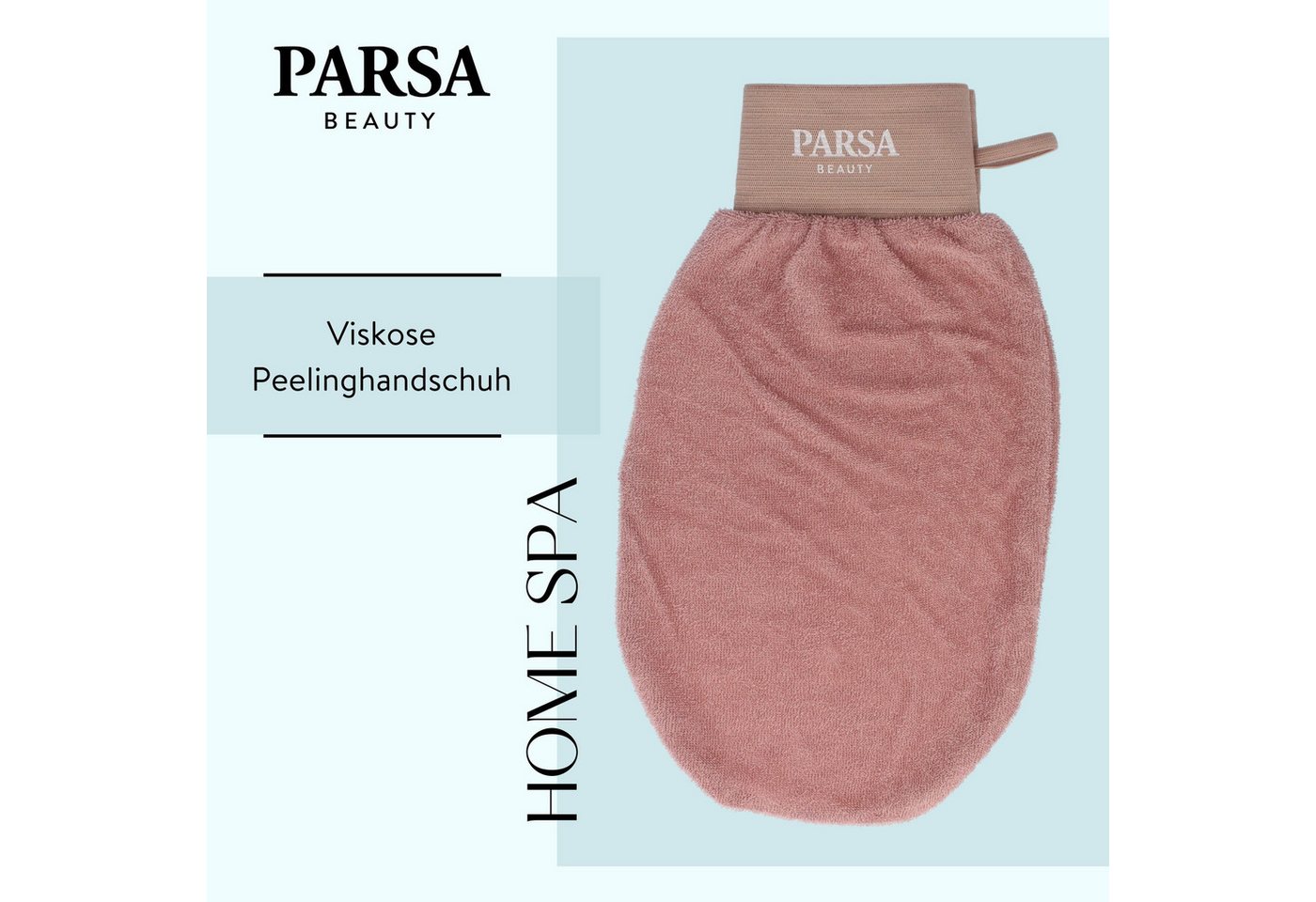 PARSA Beauty Waschhandschuh Wellness Peelinghandschuh Terracotta, sanftes Peeling in Spa-Optik – Bild 2 von 5