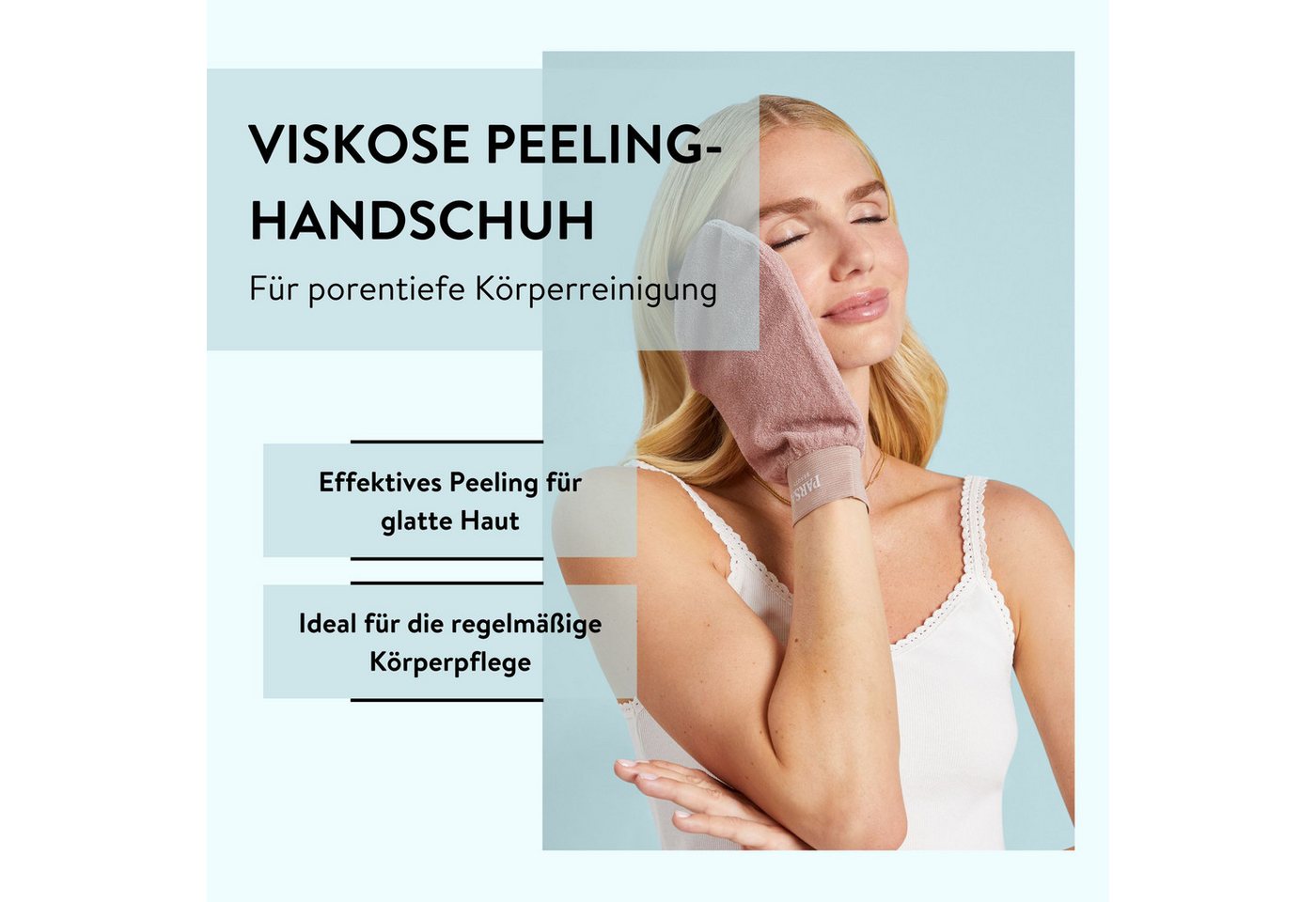 PARSA Beauty Waschhandschuh Wellness Peelinghandschuh Terracotta, sanftes Peeling in Spa-Optik – Bild 3 von 5