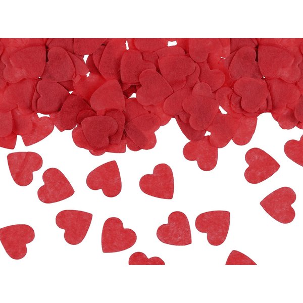 partydeco Konfetti Konfetti Papier Herzen Rot 15g