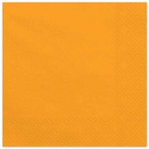 partydeco Papierserviette, Servietten Papier 33x33cm 2-lagig 20 Stück Orange