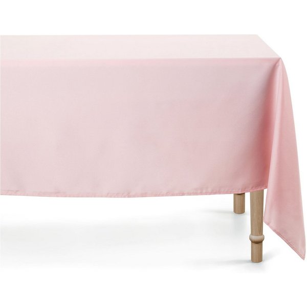 partydeco Tischdecke, Tischdecke rechteckig 180x300cm Polyester Stoff Rosa matt