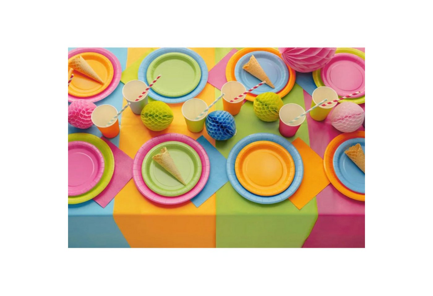 partydeco Tischdecke Tischdecke PVC 137x183 cm, Unifarben – Bild 3 von 5